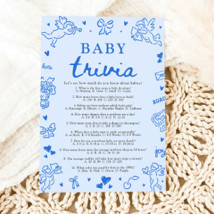 Invitation Jeu de Trivia de Bébé pour Baby Shower de la Saint