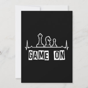 Invitation Jeu D'Échecs Sur Checkmate Pièces Plateau Joueur C