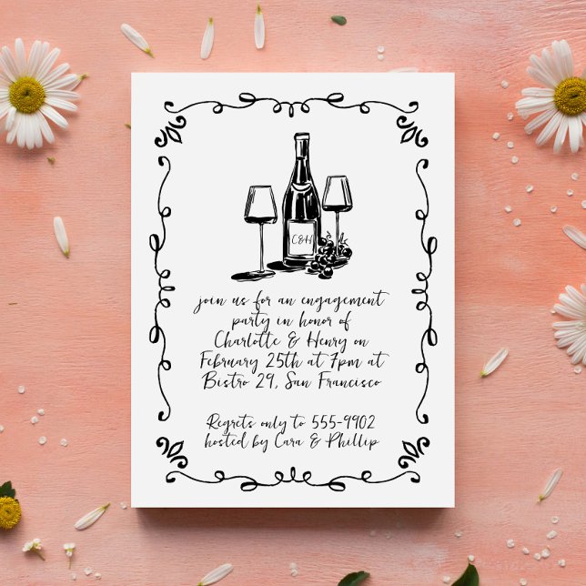 Invitation Jeu d'engagement pour le Doodle Whimsical moderne (Créateur téléchargé)