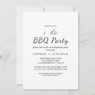 Invitation Jeu d'engagement pour un script moderne chic "I Do