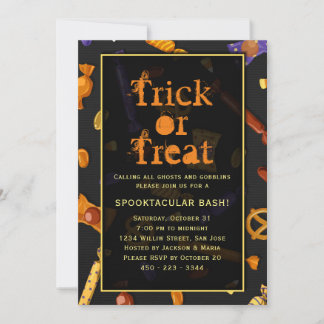 Invitation Jeu d'Halloween ou traiter Spooktacular bash
