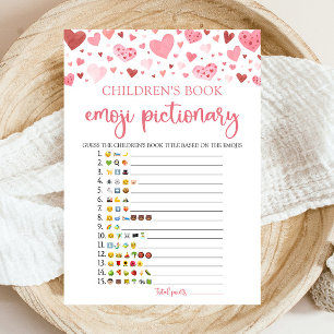 Invitation Jeu Emoji Pictionary du livre pour enfants Valenti