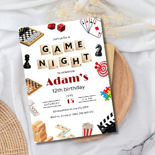Invitation Jeu Nuit Anniversaire Invitation, Jeu de société N