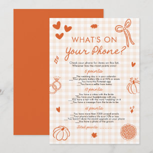 Invitation Jeu Orange automnal dessiné à la main - Qu'est-ce 