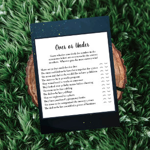 Invitation Jeu Ours Over ou Under Baby shower