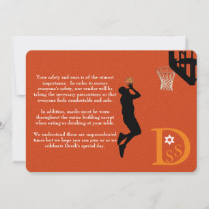 Invitation ✡ Jeu PixDezines Sur! Barre de basket-ball Mitzvah