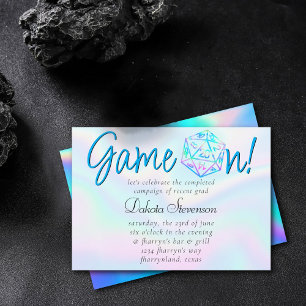 Invitation Jeu RPG activé   Jeu de lecture de table Holo Retr