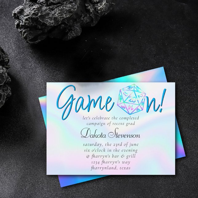 Invitation Jeu RPG activé | Jeu de lecture de table Holo Retr (Créateur téléchargé)