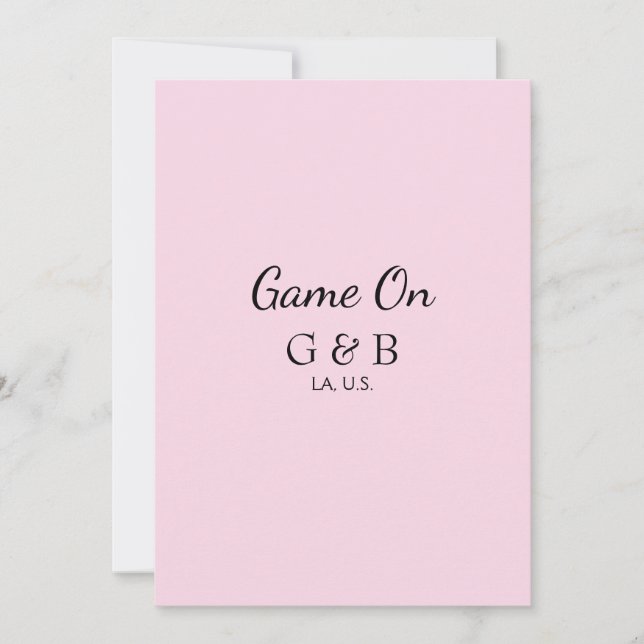 Invitation Jeu sur ajouter le nom du couple lieu de la fête d (Devant)