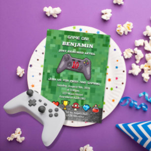 Invitation Jeu sur le contrôleur Gamer Anniversaire