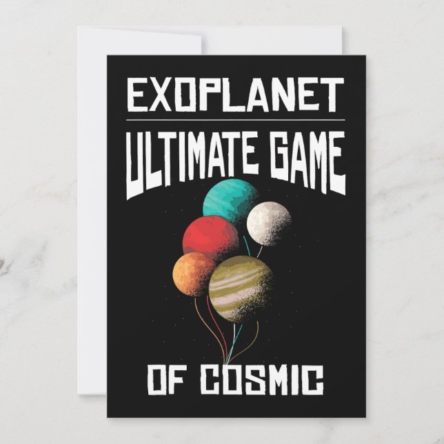 Invitation Jeu Ultime De L'Astronomie Cosmique Exoplanète Pla (Devant)