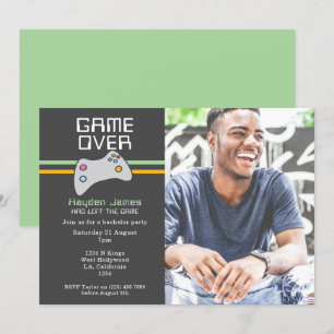 Invitation Jeu Vidéo Ordinateur Sur La Partie De Batchelor