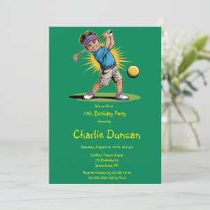 Invitation Jeune Golfeur Anniversaire