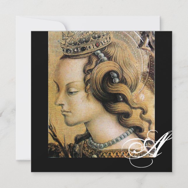 Invitation JEUNE PRINCESSE DOUCE FÊTE DES 16 ANS Monogramme (Devant)