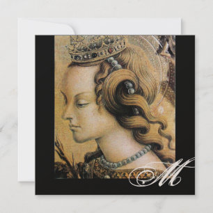 Invitation JEUNE PRINCESSE DOUCE FÊTE DES 16 ANS Monogramme O