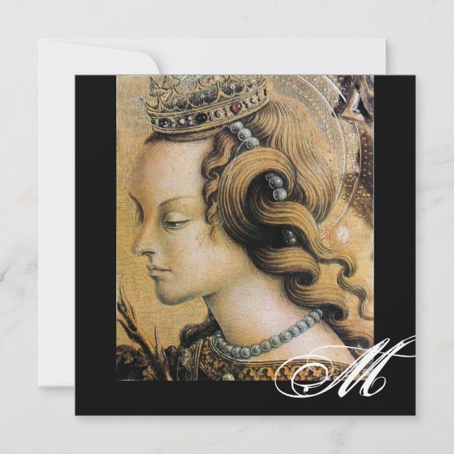 Invitation JEUNE PRINCESSE SWEET 16 PARTI Monogramme (Devant)