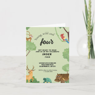 Invitation jeune sauvage et trois