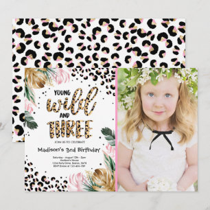 Invitation Jeune Sauvage Et Trois Empreintes de léopard De La