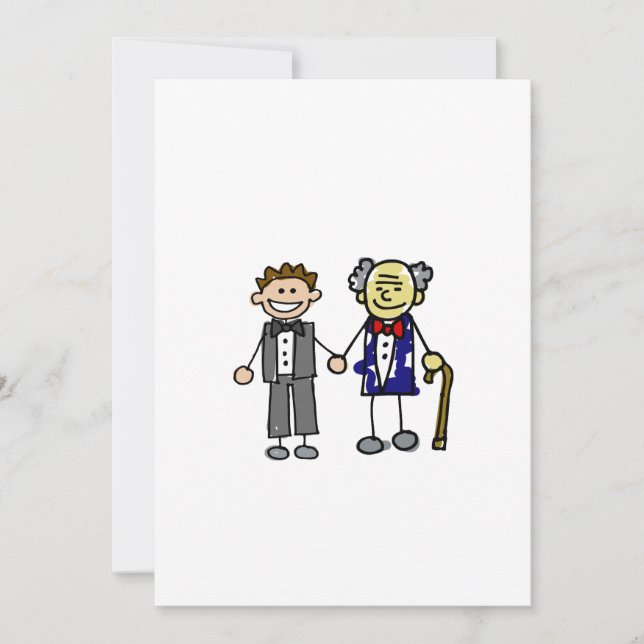 Invitation Jeunes blancs asiatiques gays (Devant)