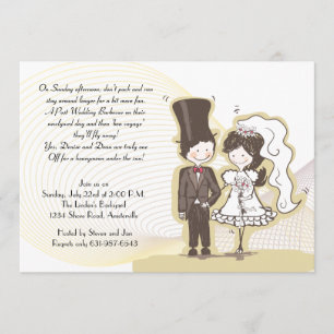 Invitation Jeunes Mariés Adorables Carton d'Invitation de Mar