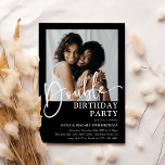 Invitation JEUX D'ANNIVERSAIRE Double JEUDI Jour D'ANNIVERSAI<br><div class="desc">Créez votre propre invitation de fête d'anniversaire avec ce design minimal. Ajoutez simplement une photo de votre choix,  changez la couleur de l'arrière - plan et customisez le modèle à vos propres détails de l'événement. Viola!</div>