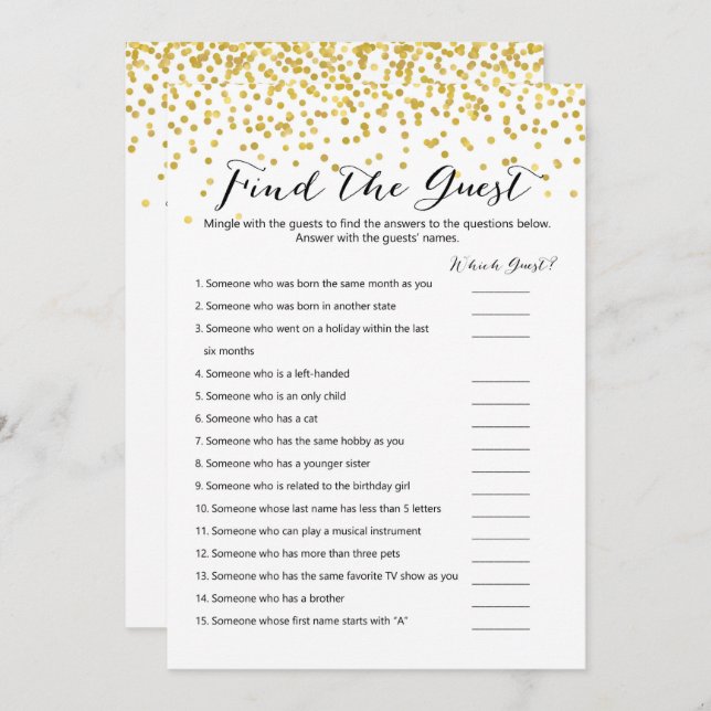 Invitation Jeux d'anniversaire x2 - quel âge| trouver l'invit (Devant / Derrière)