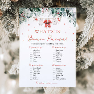 Invitation Jeux de Baby Shower pour Noël : Qu'y a-t-il dans v