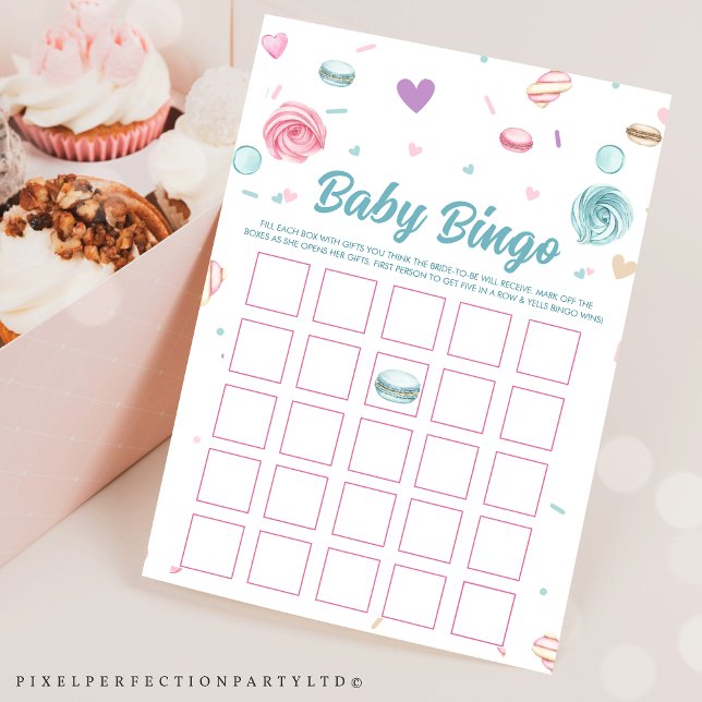 Invitation Jeux de bingo pour bébé Donut Sucré (Créateur téléchargé)
