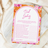 Jeux de blagues de papa rose et floral pour la bab