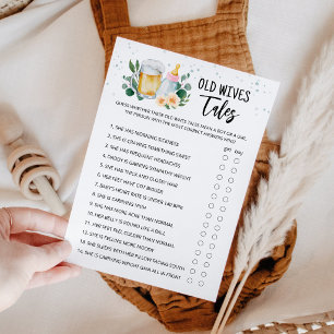 Invitation Jeux de Contes de Vieilles Femmes Baby Is Brewing
