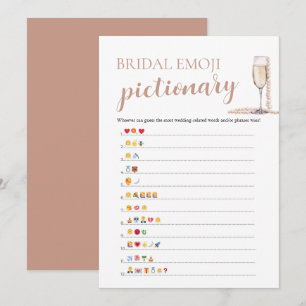 Invitation Jeux de devinette d'emojis pour enterrement de vie