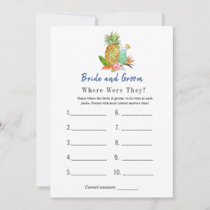 Invitation Jeux de douche tropicale nuptiale