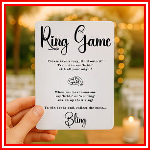 Invitation Jeux de mariage élégants Jeux de baby shower de ma
