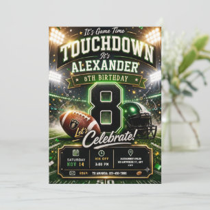 Invitation Jeux Gay Sports Touchdown Football 8e Anniversaire