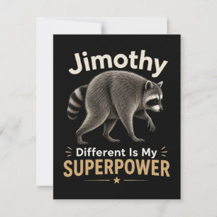 Invitation Jimothy différent est mon super pouvoir