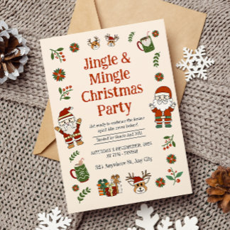 Invitation Jingel et la fête de Noël de Mingel