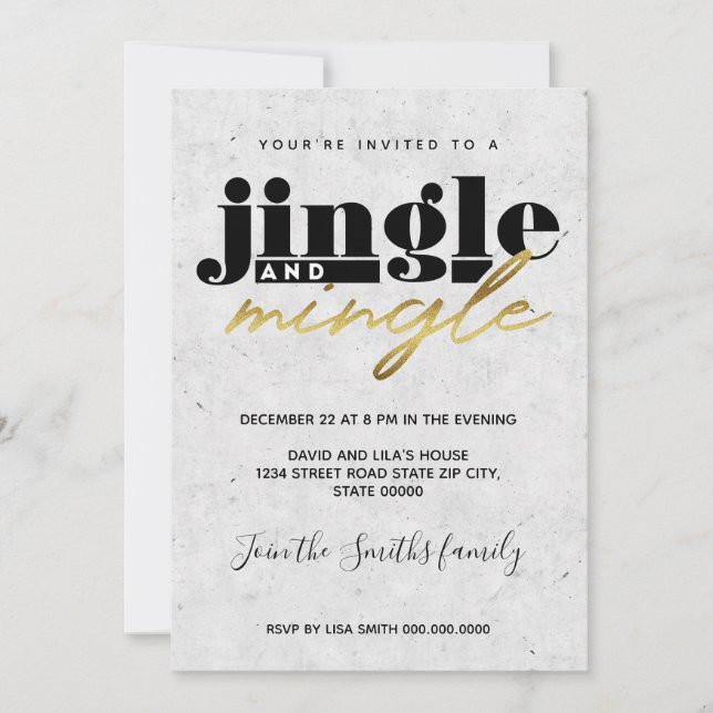 Invitation Jingle et Mingle (Devant)