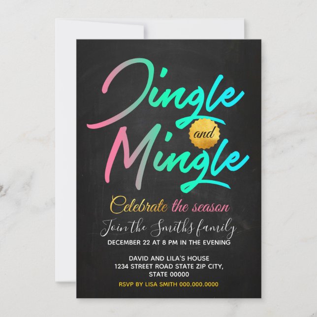 Invitation Jingle et Mingle (Devant)