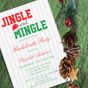 Invitation Jingle et Mingle Christmas Bachelorette Party