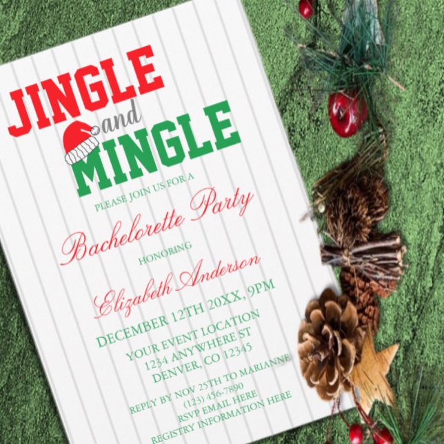 Invitation Jingle et Mingle Christmas Bachelorette Party (Créateur téléchargé)