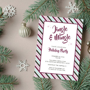 Invitation Jingle et Mingle Fête de Noël