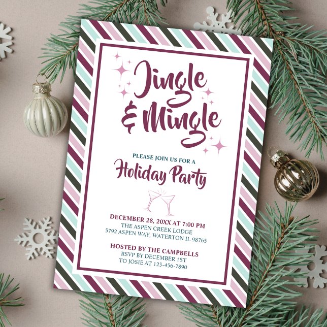 Invitation Jingle et Mingle Fête de Noël (Créateur téléchargé)