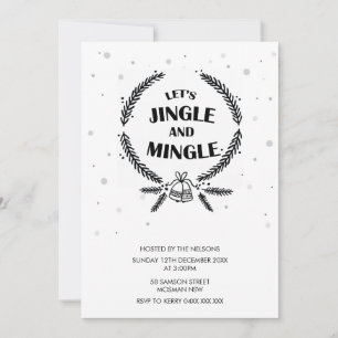 Invitation Jingle et Mingle Fête de Noël