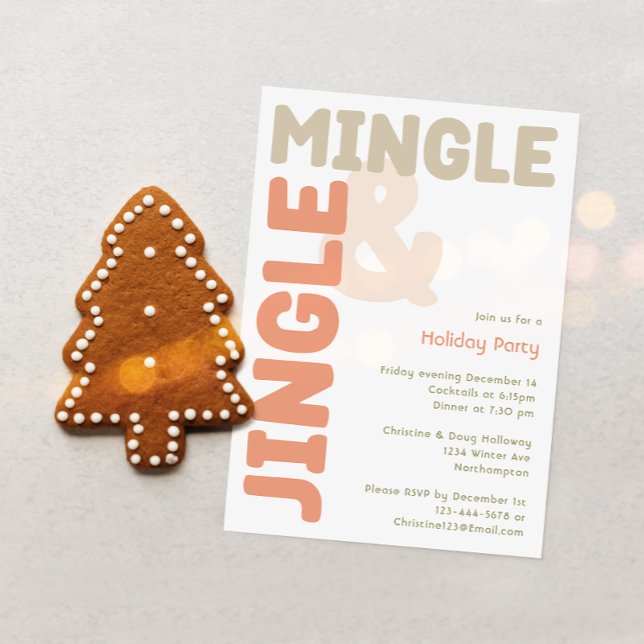 Invitation Jingle et Mingle Fête de Vacances (Créateur téléchargé)