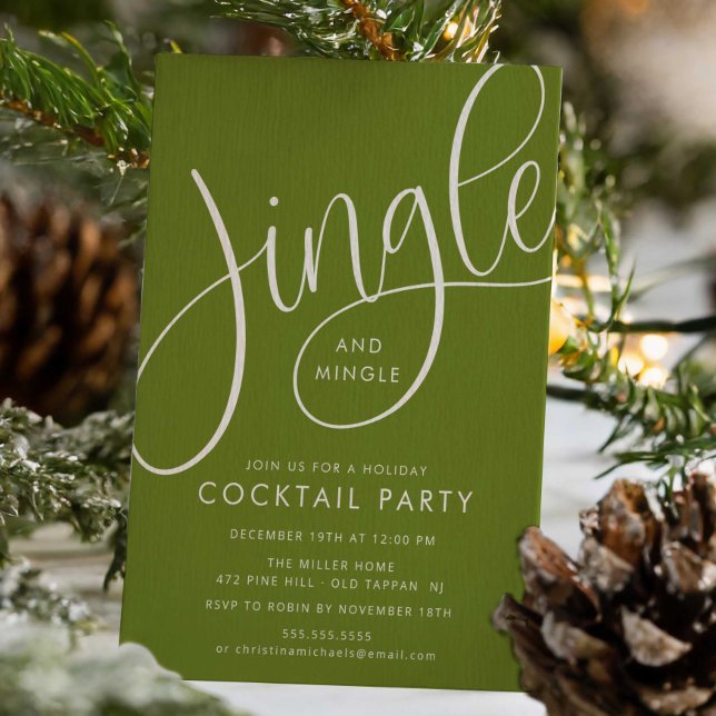 Invitation Jingle et Mingle Holiday Cocktail Party (Créateur téléchargé)
