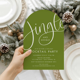 Invitation Jingle et Mingle Holiday Cocktail Party