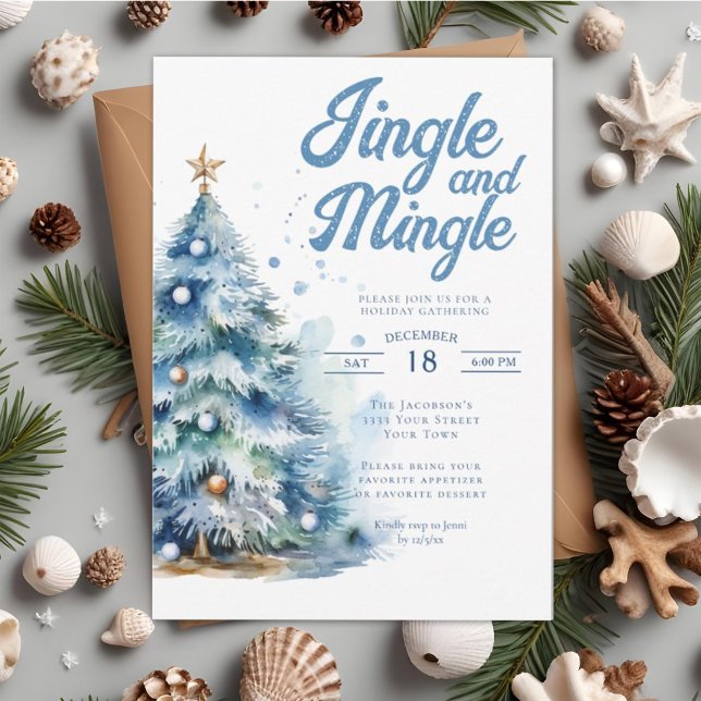 Invitation Jingle et Mingle Noël (Créateur téléchargé)