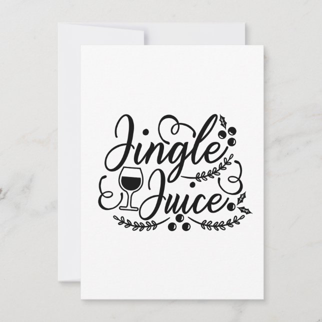 Invitation Jingle Juice Drôle de Noël Bière Buvant (Devant)