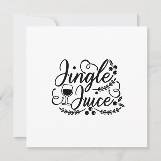 Invitation Jingle Juice Funny Noël Bière Boire (Devant)