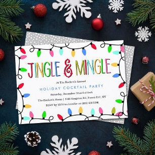 Invitation Jingle & Mingle   Christmas Holiday Cocktail Party